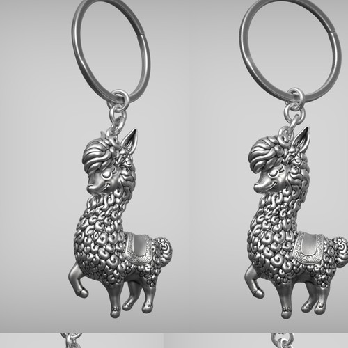 3-dimensional design with the title 'keychain design'
