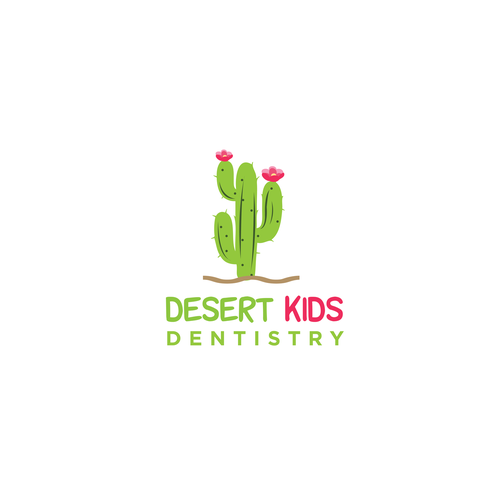 Desert logo with the title 'Design a recognizable logo for a new kids dental office.'