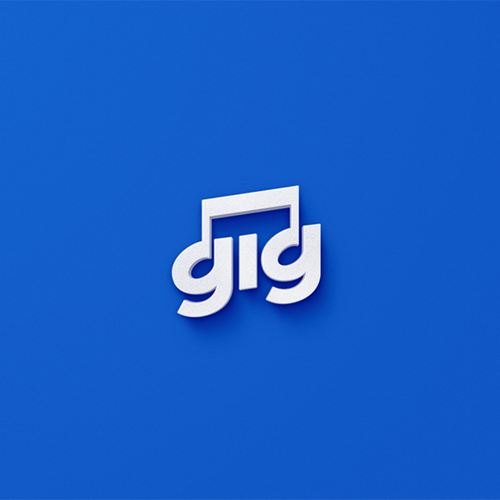 Music logo with the title 'Music gig'