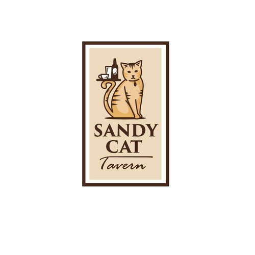 Tavern logo with the title 'Logo design for the boarding and cat adoption center'