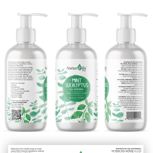 Beauty label with the title 'Landing page design'