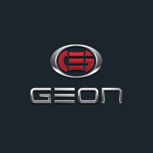 Motorcycle design with the title 'GEON logo design'