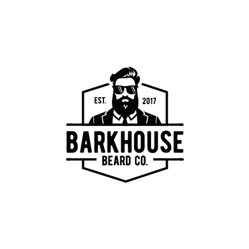 Beard design with the title 'Barkhouse Beard Company'