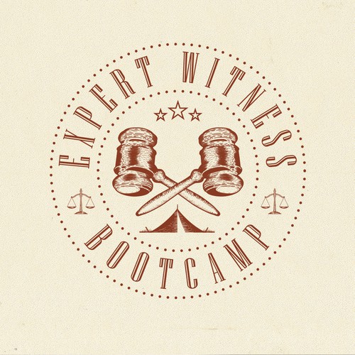 Road trip logo with the title 'Vintage logo for Expert Witness Bootcamp'