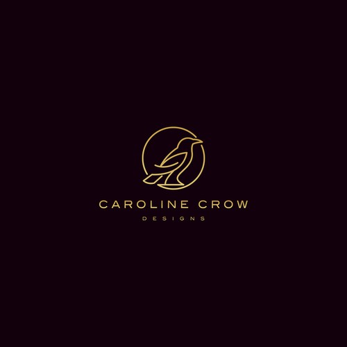 Crow logo with the title 'Caroline Crow Designs'