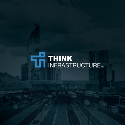 Infrastructure design with the title 'Think Infrastructure Logo'