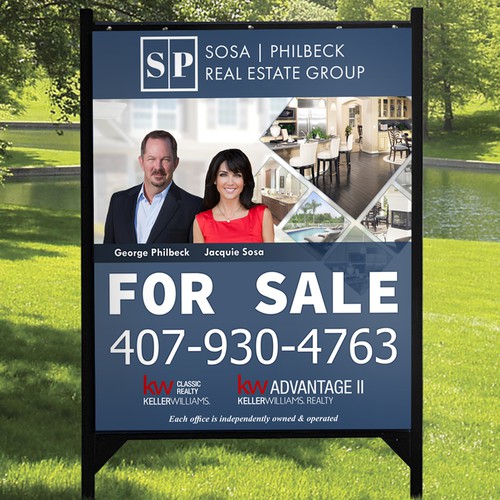 Panel design with the title 'Real estate panel design'