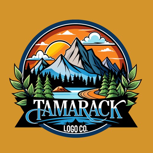Jungle logo with the title 'Logo Design of "Tamarack Logo Co."'