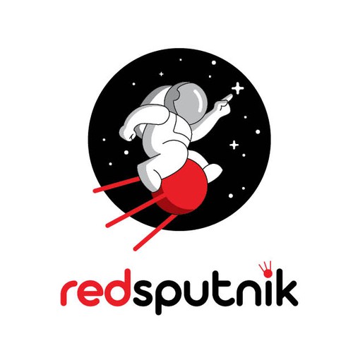 Astronaut logo with the title 'Redsputnik'