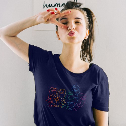 LGBT+ design with the title 'Inclusion Rebel'