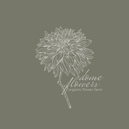 Flower shop design with the title 'Logo for organic flower farm'