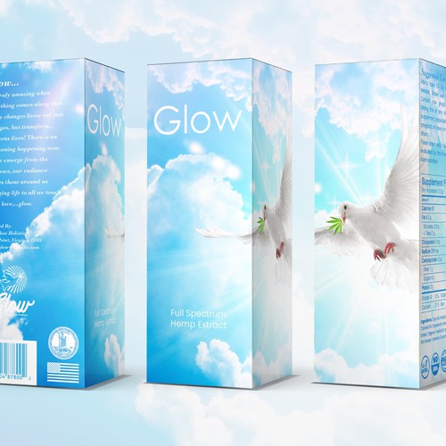 Sky design with the title 'Hemp Extract Box '