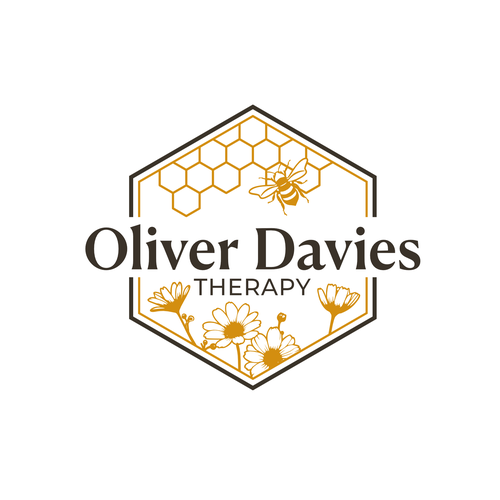 Honeycomb logo with the title 'Oliver Davies Therapy'
