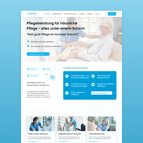 User-friendly website with the title 'Health Care Website Home Page'