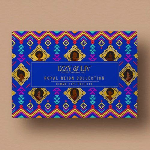 Lipstick design with the title 'Lipstick collection box set packaging design'