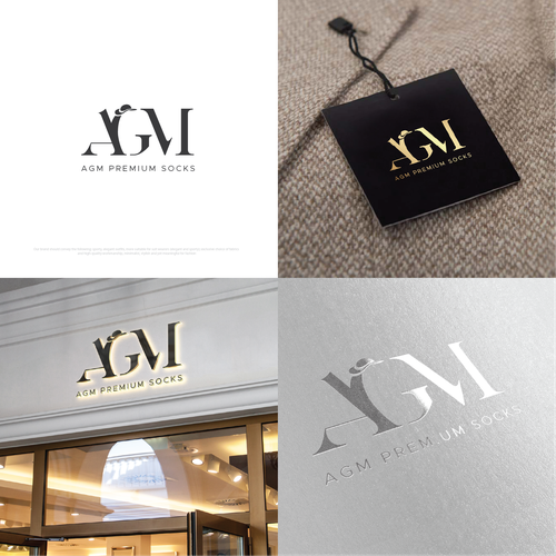 Sock design with the title 'Mimimalistic Logo Design für High Class Fashion'