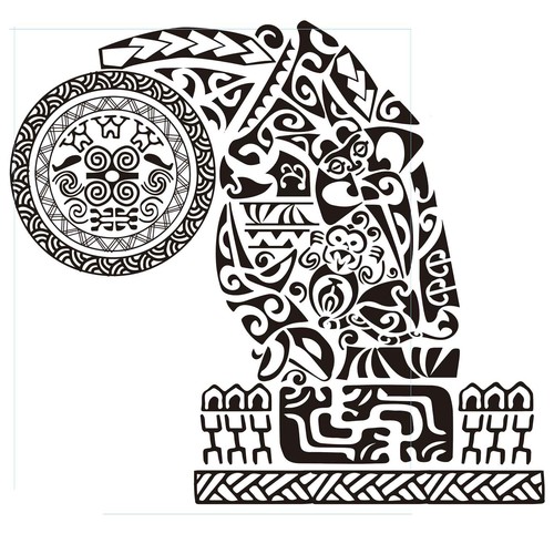 Polynesian design with the title 'Tattoo design '