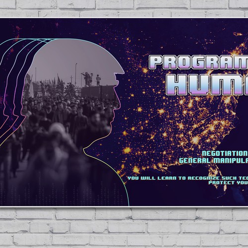 Pop culture design with the title 'Poster Design for University Course'