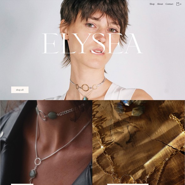 CSS design with the title 'Modern and minimalist redesign for jewelry maker'