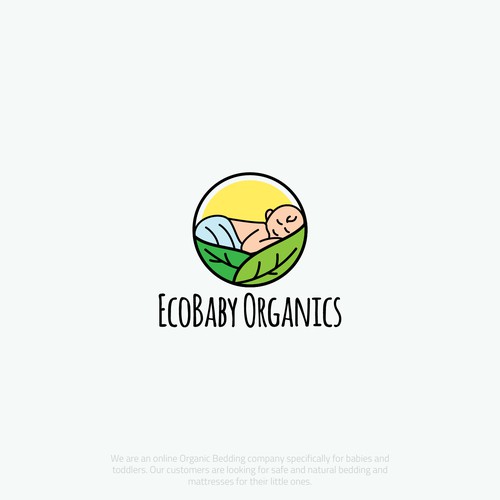 Natural product logo with the title 'EcoBaby Organics'