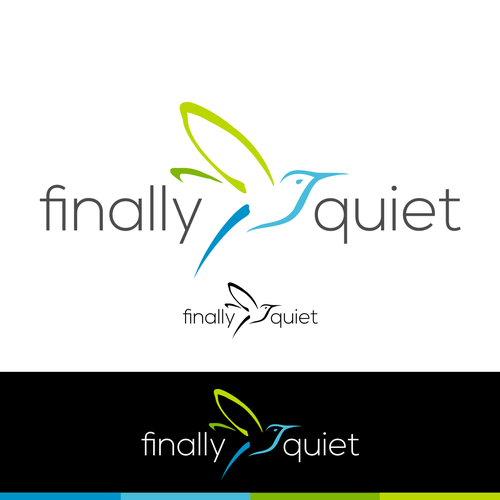 Hummingbird logo with the title 'Clean & organic logo for a talented writer'