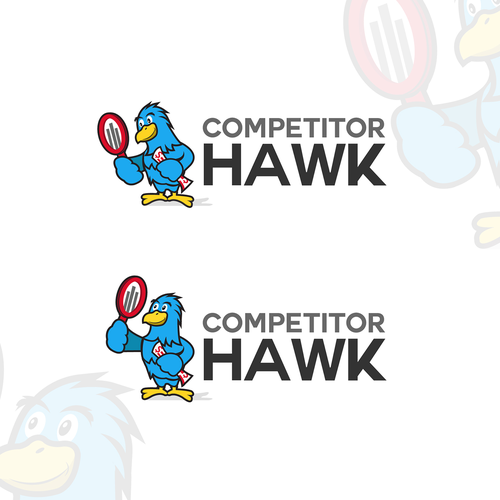 Research design with the title 'Animal Themed Logo Design: Competitor Hawk'