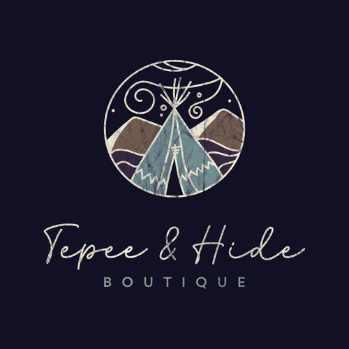 Boho chic design with the title 'Boho logo for a boutique'