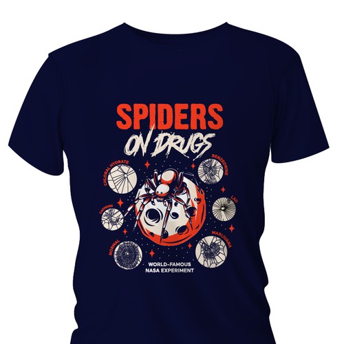 Education t-shirt with the title 'Spider on Drugs - T shirt'