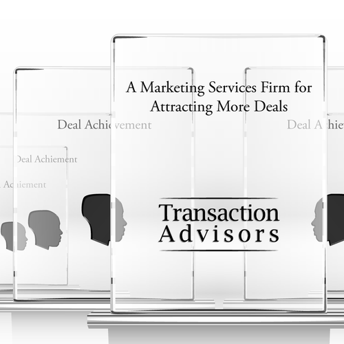 Marketing illustration with the title 'Sketch one image with an assortment of "deal tombstones" for an M&A marketing services firm'
