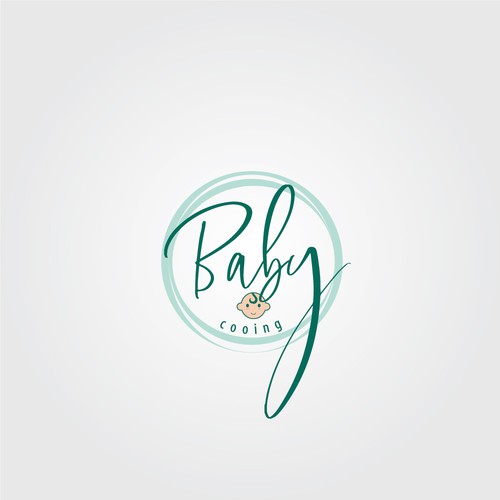 Baby clothing logo with the title 'Baby Cooing Concept 1'