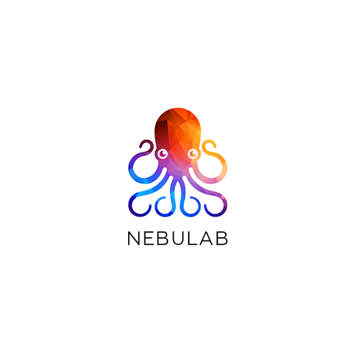 Rainbow design with the title 'Origami rainbow colored logo for Nebulab'