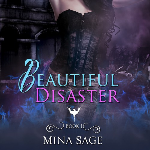 Urban fantasy book cover with the title 'Beautiful Disaster'