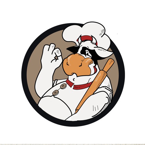 Line design with the title 'a Mascot for "Cerra's Market'