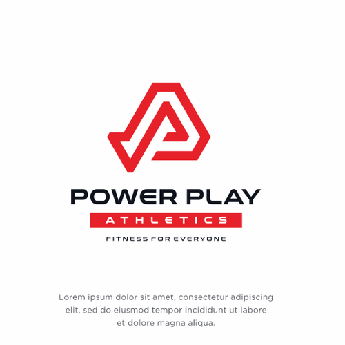 Athletic logo with the title 'POWER PLAY'