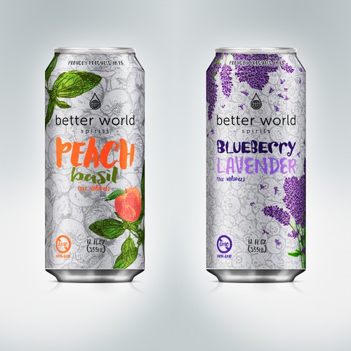 Can label with the title 'Label for all natural spirits'