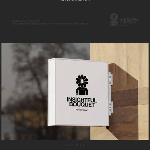 Peaceful logo with the title 'Insightful Bouquet Psychotherapy'