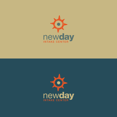 Compass design with the title 'New Day Intake Center'