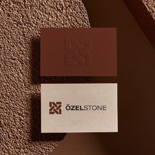 Research design with the title 'ÖzelStone Logo design and Brand Guide'