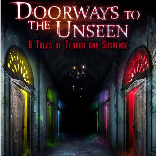 Horror book cover with the title 'Book Cover for a Collection of Short Horror Stories'