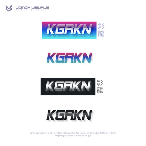 Twitch logo with the title 'KGRKN logo concept'