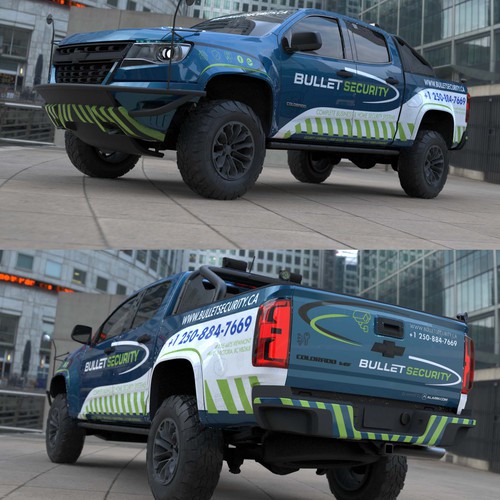Chevrolet design with the title 'Car wrap - tech security'