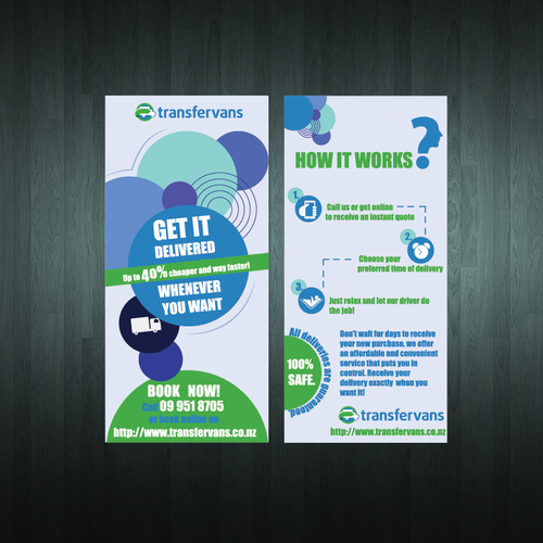 Driver design with the title 'Flyer for transport company'