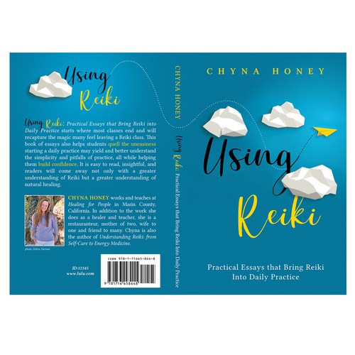 Reiki design with the title ' Insightful & lighthearted book on Reiki'