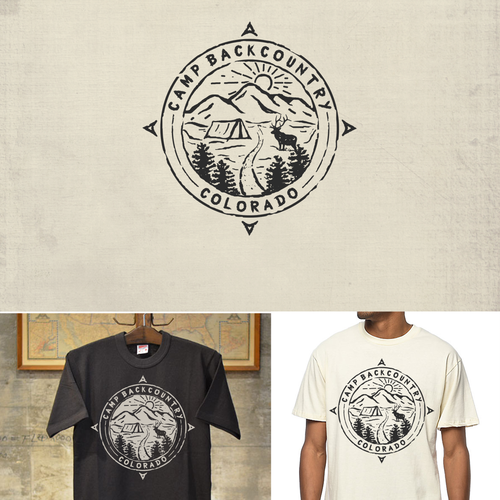 Tree logo with the title 'Logo design for Camp BackCountry'