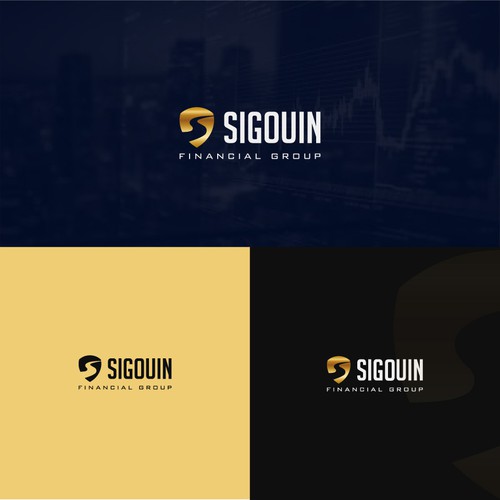Corporate identity logo with the title 'Sigouin Financial Group Logo Design'