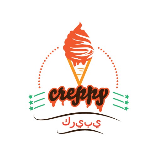 Ice cream brand with the title 'Creppy'