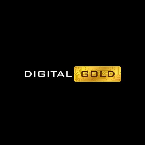 Circuit board logo with the title 'digital gold logo'