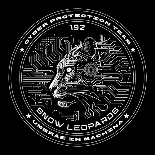 Coin design with the title 'CPT 192 Snow Leopard Coin Design'