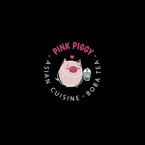 Boba logo with the title 'Design a fun logo for Asian authentic food'