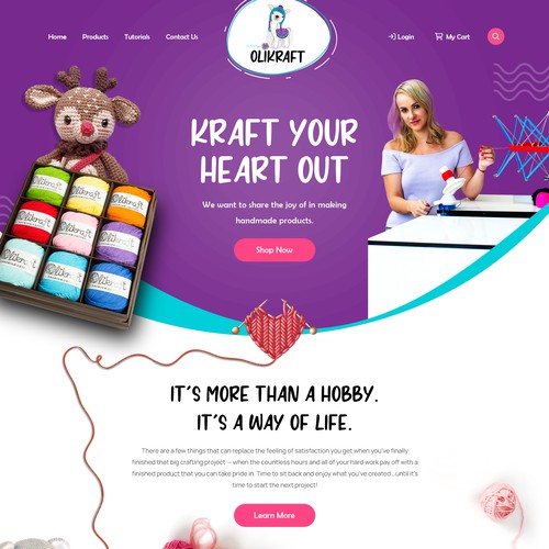 Ecommerce website with the title 'Funky Website Design For Shopify Store'